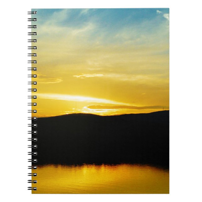 Yellow Mt Lake Sunset Notebook (Front)