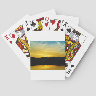 Yellow Mt Lake Sunset Poker Cards