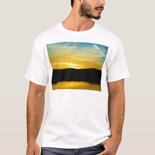 Yellow Mt Lake Sunset T-Shirt (Front)