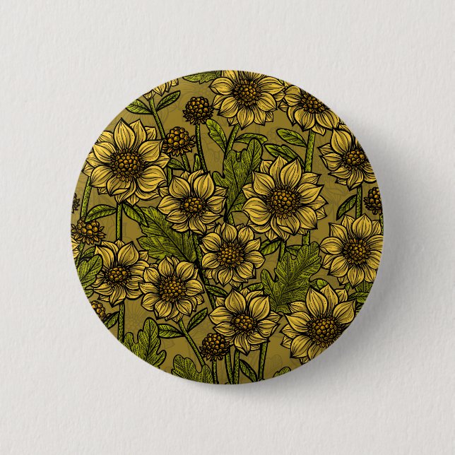 Yellow Mums Button (Front)