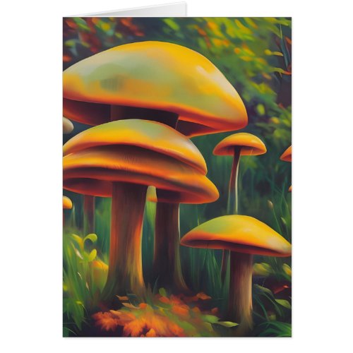 Yellow Mushrooms All Occasions Greeting Card