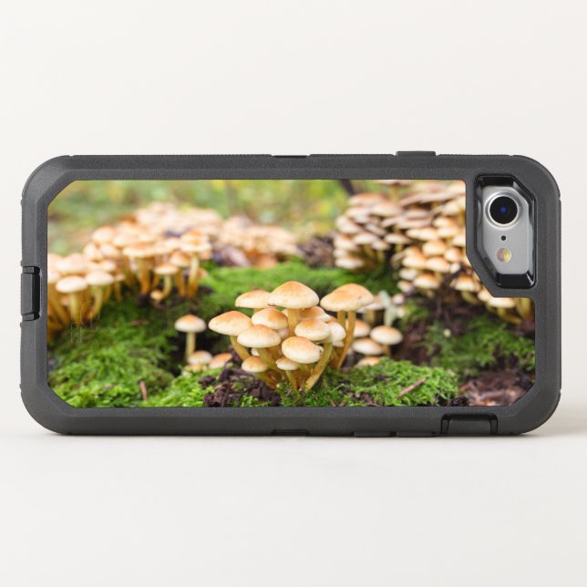 Yellow mushrooms in the autumn forest. otterbox iPhone case (Back Horizontal)