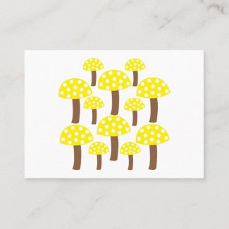 Yellow Mushrooms Pattern