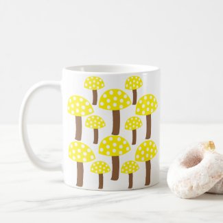 Yellow Mushrooms Pattern