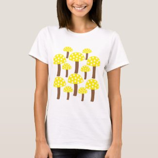 Yellow Mushrooms Pattern
