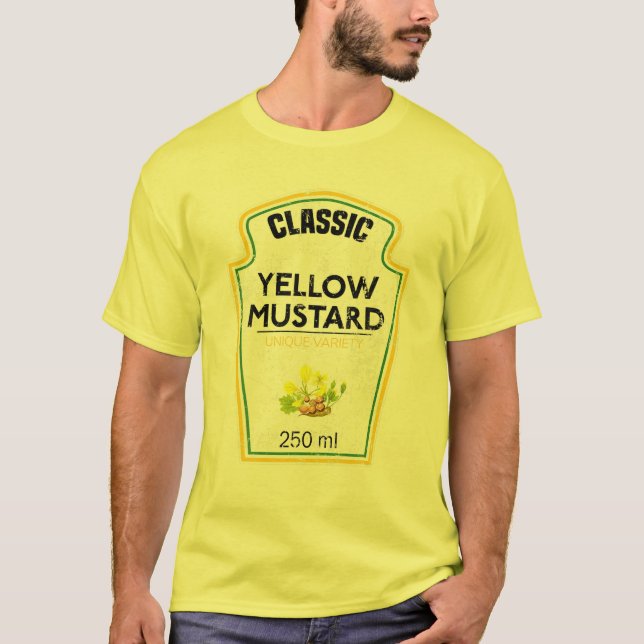 Yellow Mustard Costume Matching Couples Groups Con T-Shirt (Front)