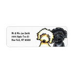 Yellow n Black Labradoodle Label