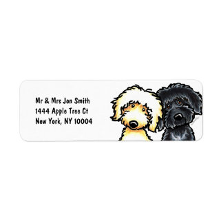 Yellow n Black Labradoodle Label