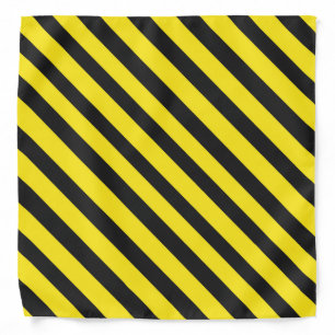 Yellow 'n Black Pirate Stripes Bandana