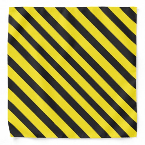 Yellow n Black Pirate Stripes Bandana