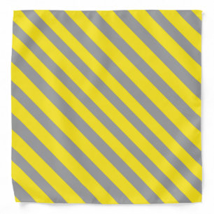 Yellow 'n Gray Pirate Stripes Bandana