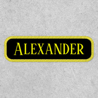 Yellow Name and Black Rectangular Patch