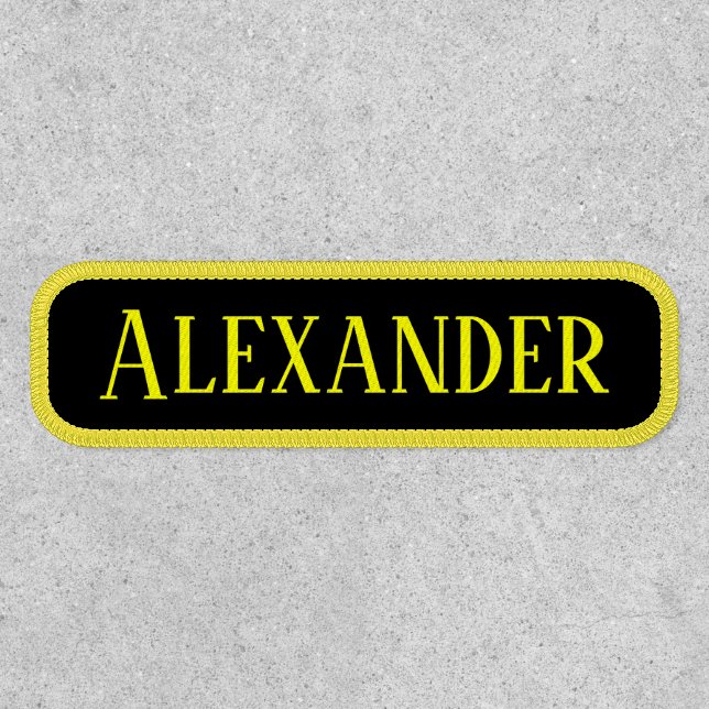 Yellow Name and Black Rectangular Patch (Front)