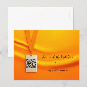 Yellow Name Tag Fair Postcard