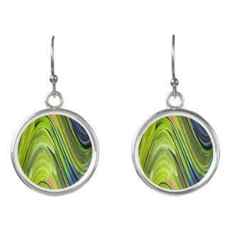 Yellow-Naped Amazon Parrot Feathers by STaylor Earrings