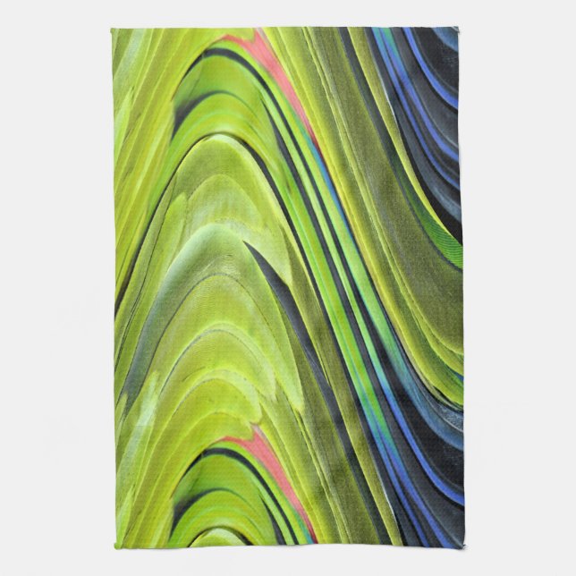 Yellow-Naped Amazon Parrot Feathers by STaylor Towel (Vertical)