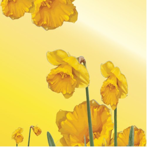 Yellow Narcissus Daffodil Statuette