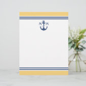 Yellow Nautical Monogram (Standing Front)