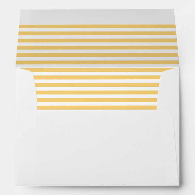 Yellow Nautical Stripes Envelope (Back (Bottom))