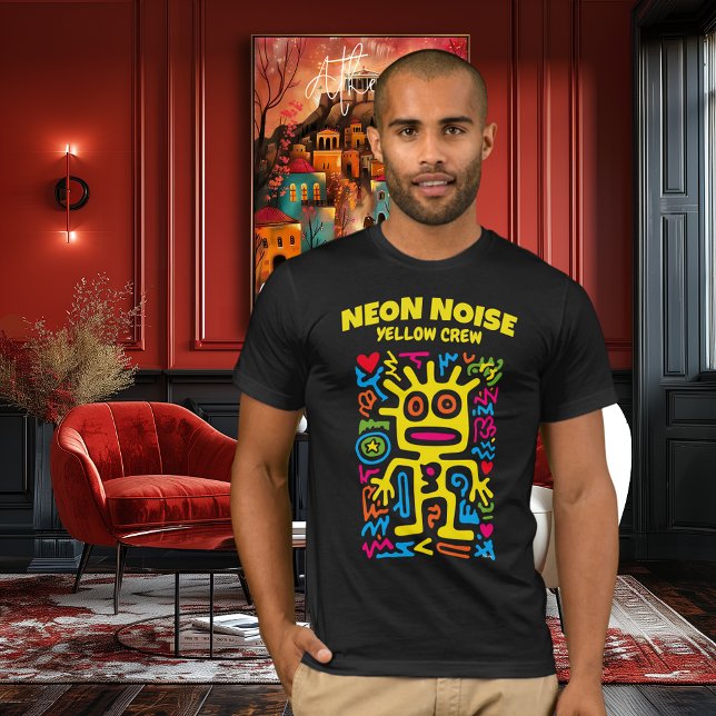 Yellow Neon Alien – Funky Pop Art Character T-Shirt (Creator Uploaded)