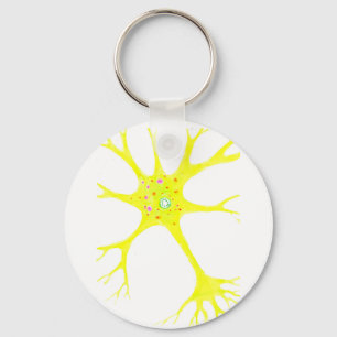 Yellow neuron keychain