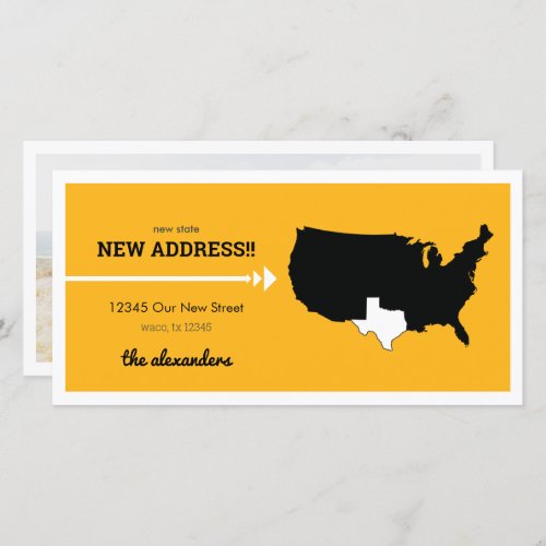 Yellow New State New Address Texas Moving
