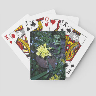 Yellow Night Flowers Photo Poker Cards