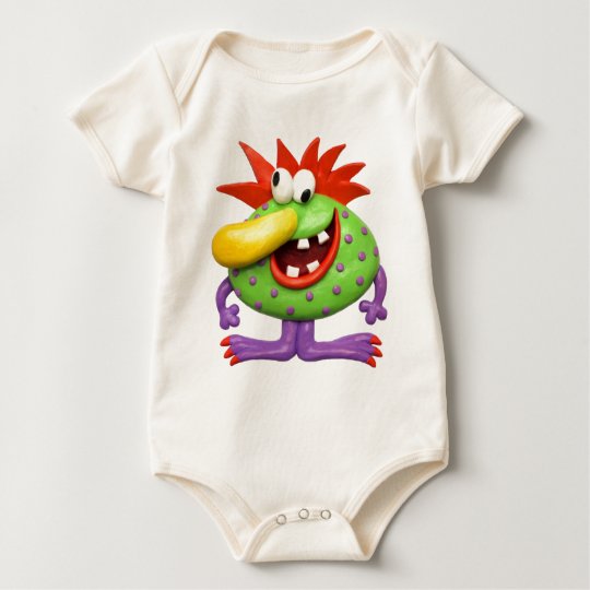Yellow Nose Monster Baby Bodysuit