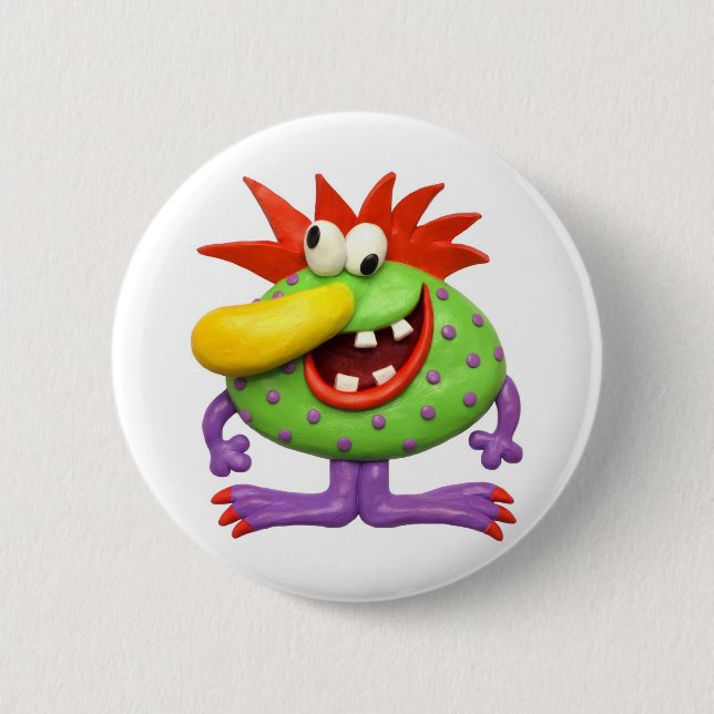Yellow Nose Monster Button (Front)