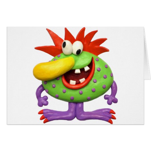 Yellow Nose Monster Cards (Front Horizontal)
