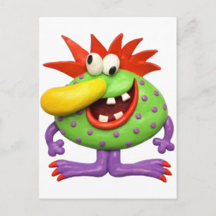 Yellow Nose Monster Postcard