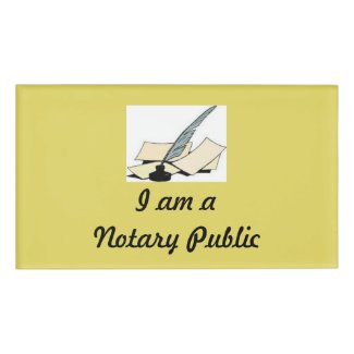 Yellow Notary Public Horizontal Badge