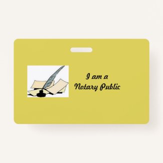 Yellow Notary Public Horizontal Badge