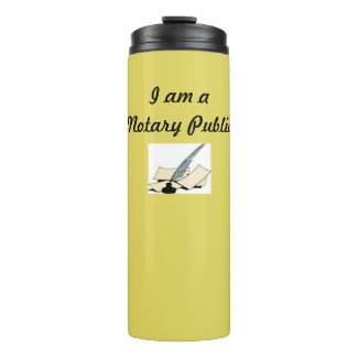 Yellow Notary Public Thermal Tumbler