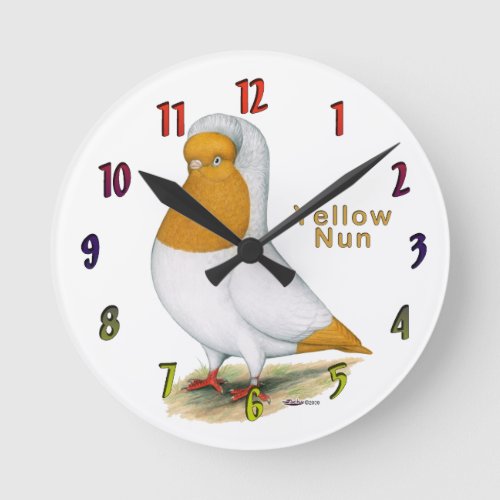 Yellow Nun Pigeon Clock