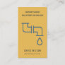 YELLOW OCHRE NAVY PLUMBER SERVICE PIPES PLUMBING BUSINESS CARD