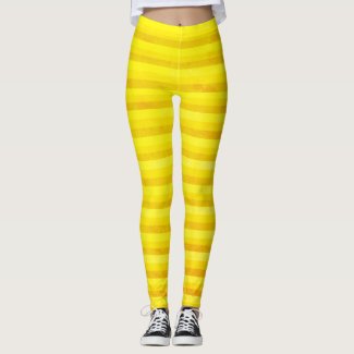Yellow & Ochre  Stripes leggings