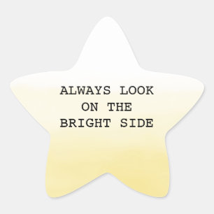 Yellow Ombre Bright Side Star Sticker