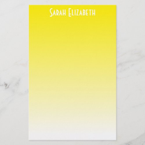 Yellow Ombre Stationery