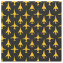 Yellow on Black B-1 Spirit Bomber Pattern Fabric