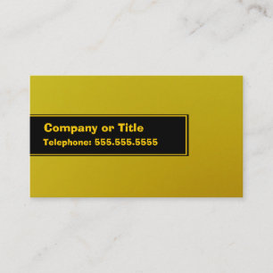 Yellow On Black On Yellow Business Card