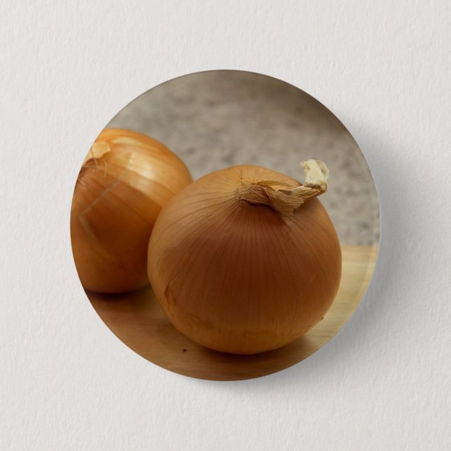 Yellow Onions Vegetables Button (Front)