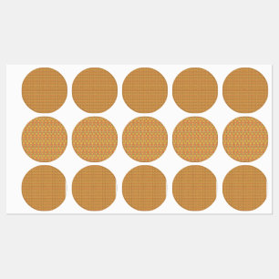 Yellow, orange, and brown wrapping paper sheets ar labels