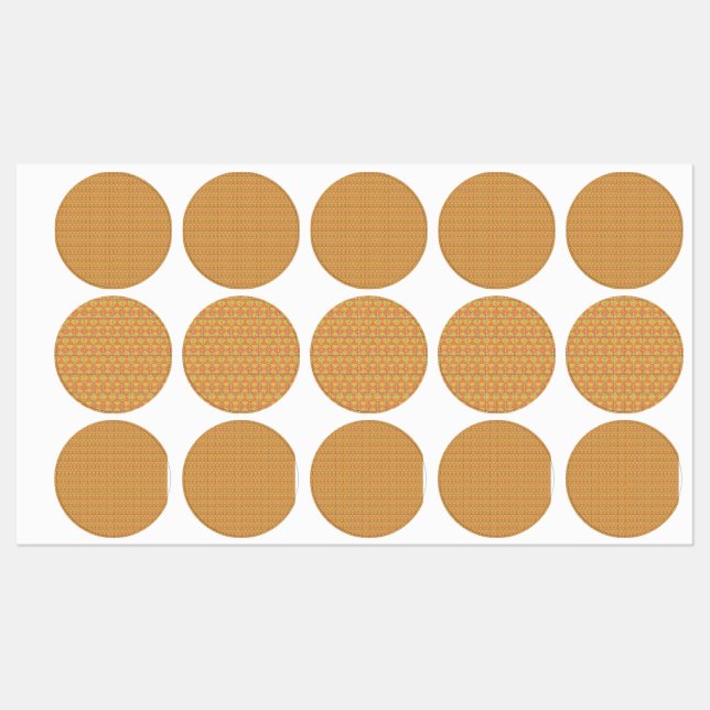 Yellow, orange, and brown wrapping paper sheets ar labels (Sheet)