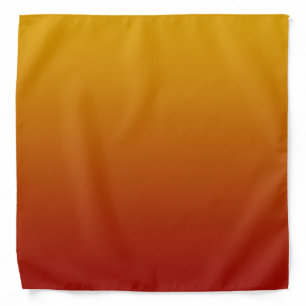 Yellow Orange And Red Ombre Bandanna