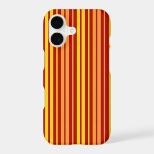 Yellow Orange and Red Vertical Stripes Pattern iPhone 17 Case