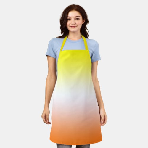 yellow orange apron