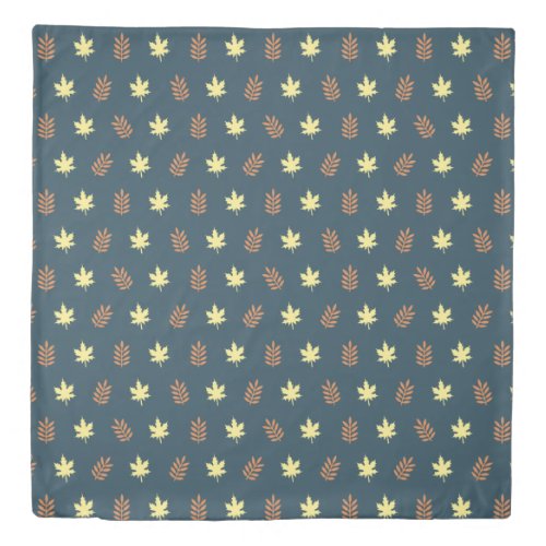 Yellow  Orange Autumn Leaf Pattern Duvet Cover