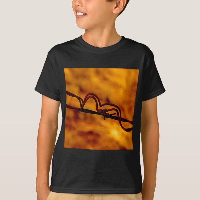 Yellow Orange Barbed Wire Fugue T-Shirt (Front)