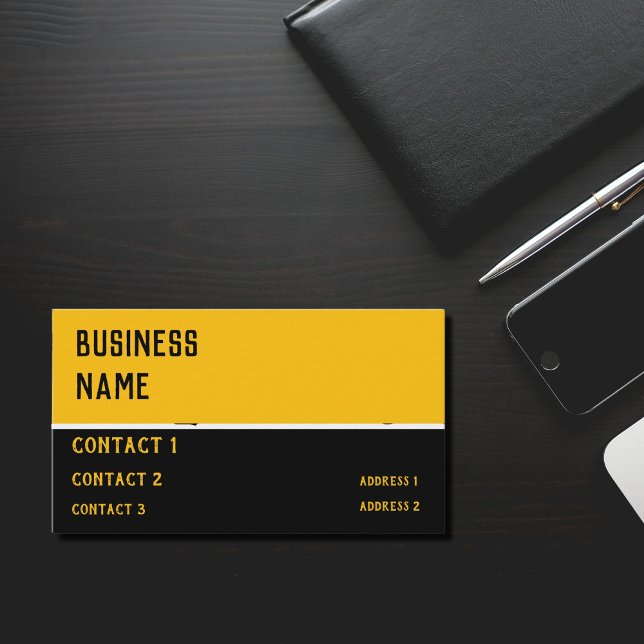 yellow-orange&black minimalist  business card (Creator Uploaded)